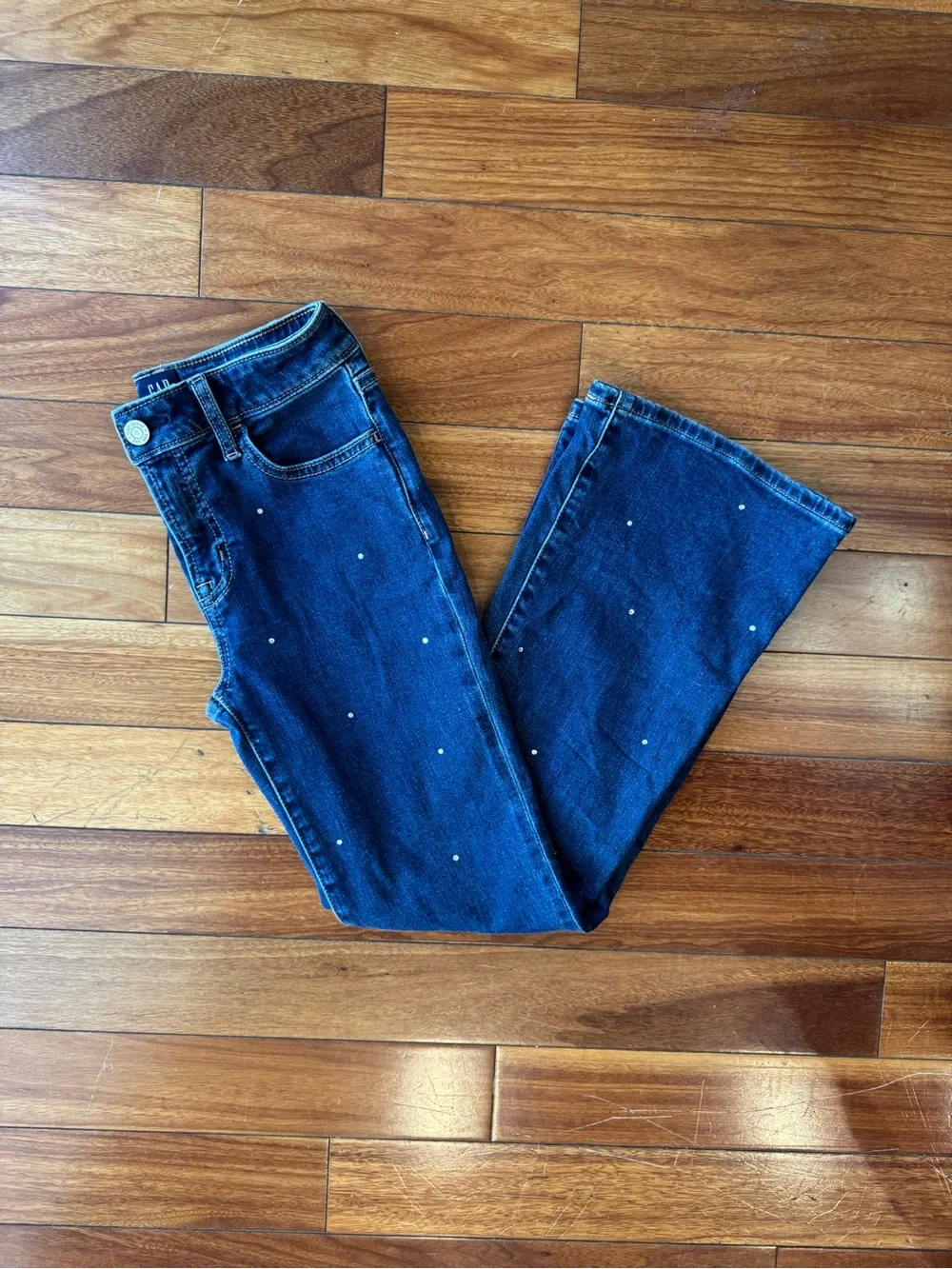 GAP Kids Dark Blue Denim Jeans with Tiny Gem Accents